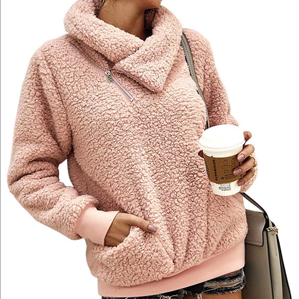 Lapel Sweatshirt Faux Pullover- Never Wore